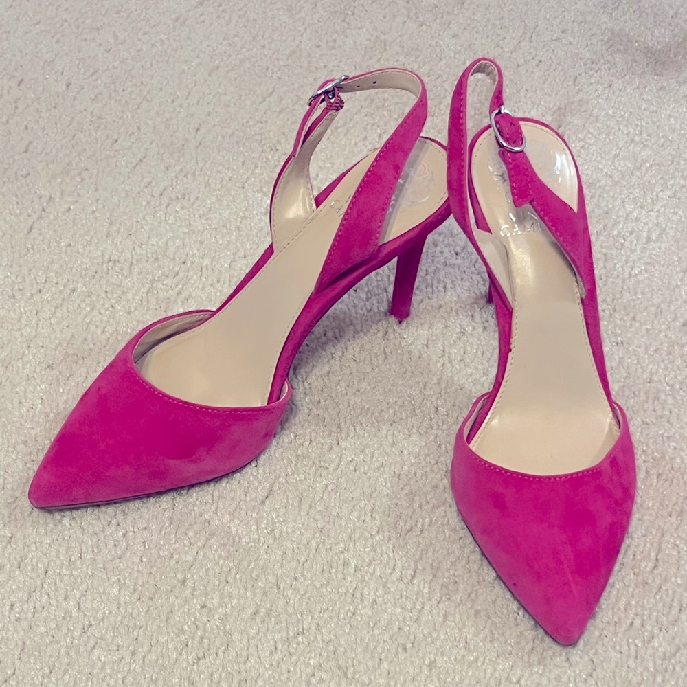 Vince Camuto size 7.5/38 slingbacks 3" heel.